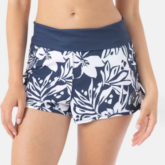 NWT Roxy Oceanside Endless Summer Board Shorts – Floral Mood Indigo | Medium - Picture 1 of 5